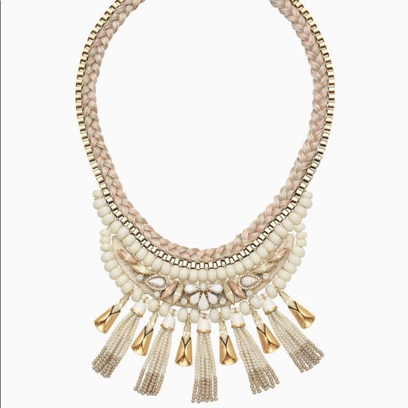 Stella & Dot Jewelry - Stella & Dot Cream and Gold Statement Necklace